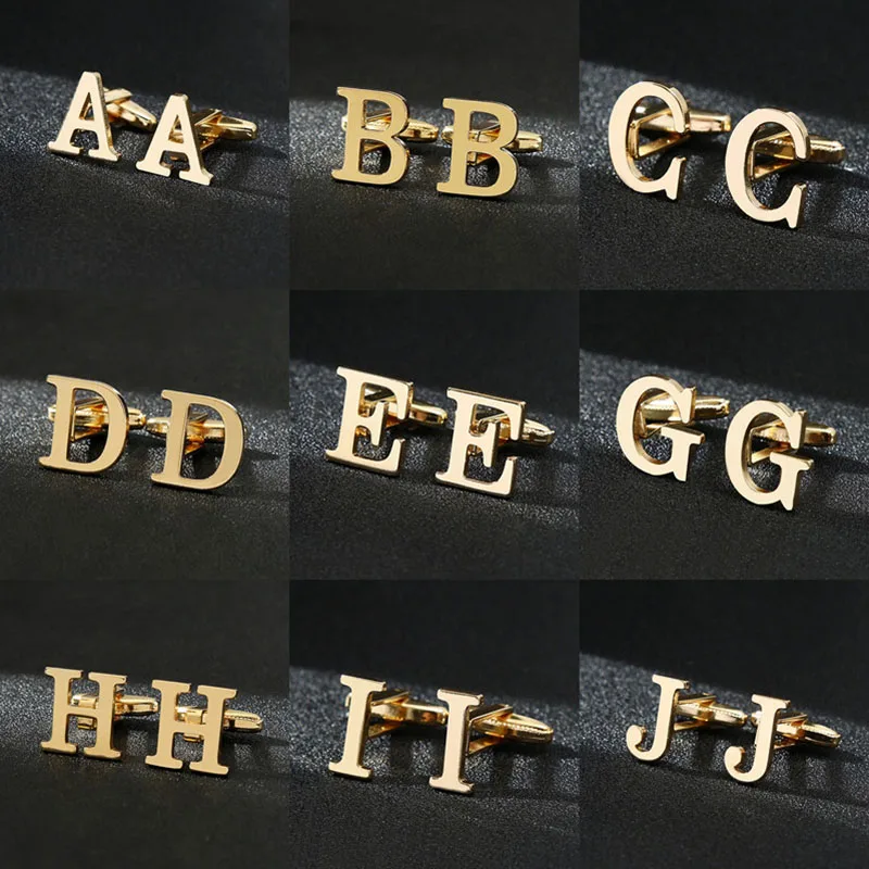 Boutons De Manchette Initiale B - Argentés Et Dorés - Marque Hickok USA