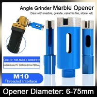 Mèches de Meuleuse d'Angle Diamant M10, Ouvre-trou de 6 à 75mm, pour Verre, Marbre, Granit, Carrelage et Céramique 1