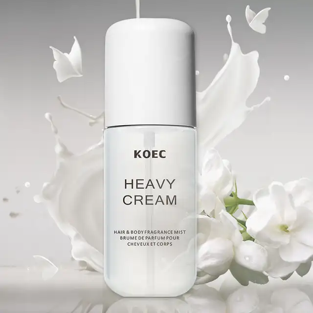50ml KOEC Heavy Cream Fragrance Mist Perfume Moisturizing Refreshing Triple Notes Jasmine Vanilla Lemon Sugar Propylene Glycol 1