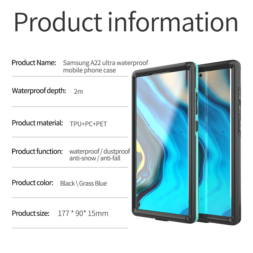 IP68 Shellbox Wasserdichte Hülle für Samsung Galaxy A57 A37 A17 A16 A36 A15 A52 A53 A54 A13 A35 A55 5G Luxus-Schwimmhülle – Detail 14