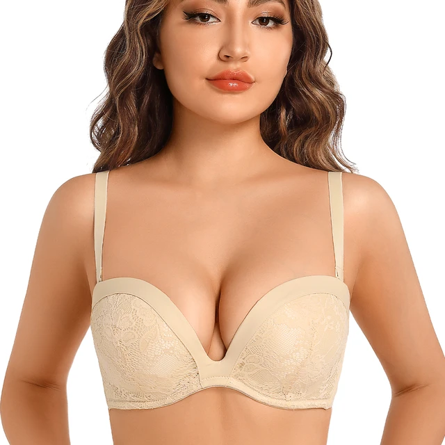 Sexy The Low Back Strapless Bras For Women Seamless Push Up Underwire Plus  Size Anti Slip Bra Solid Color Female Lingerie - AliExpress