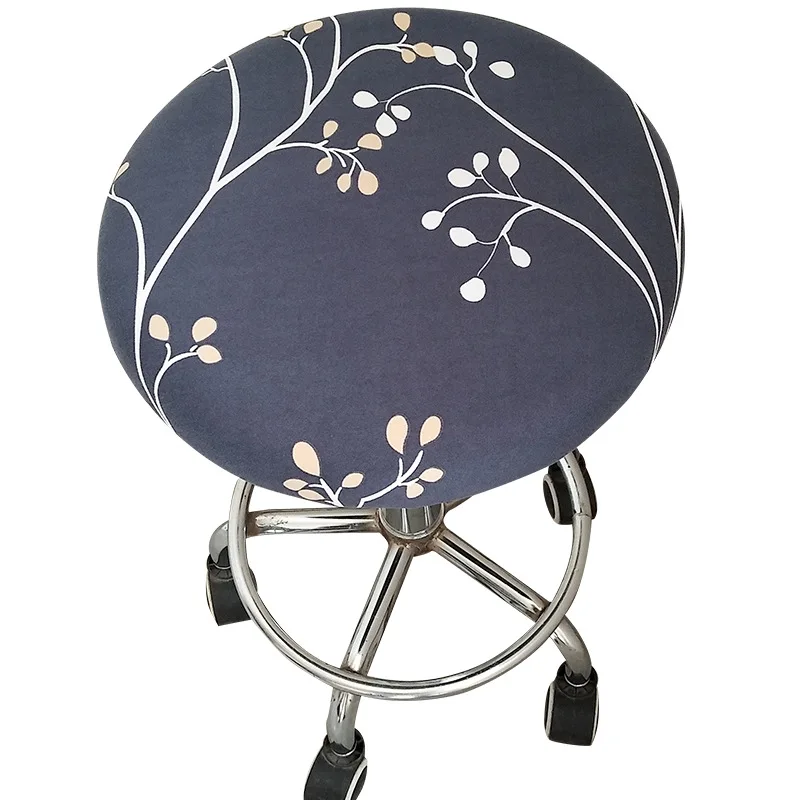 Elastic Floral Printed Round Chair Cover