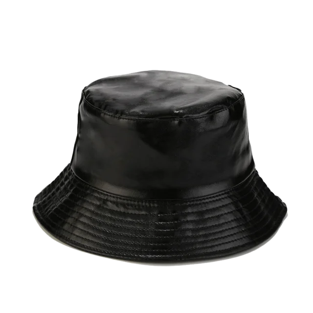Faux Leather Bucket Hat 1