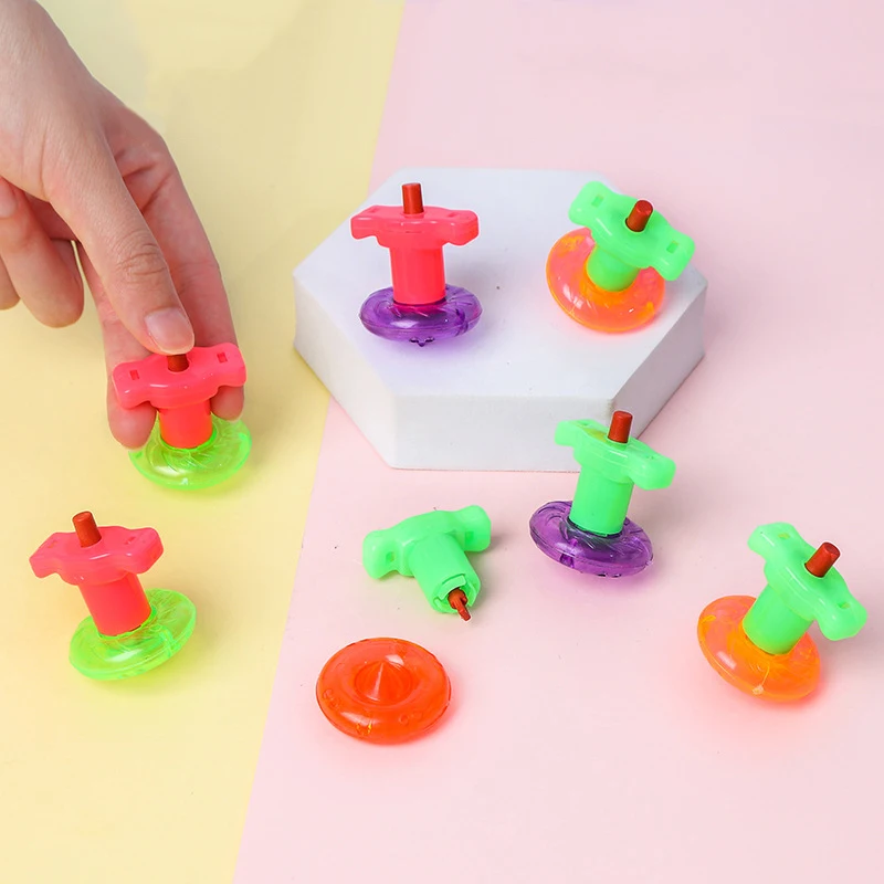 5PCS Mini Spinning Speed GyroToyscreative Nostalgia Children With Launcher Children Gifts Kids Toys