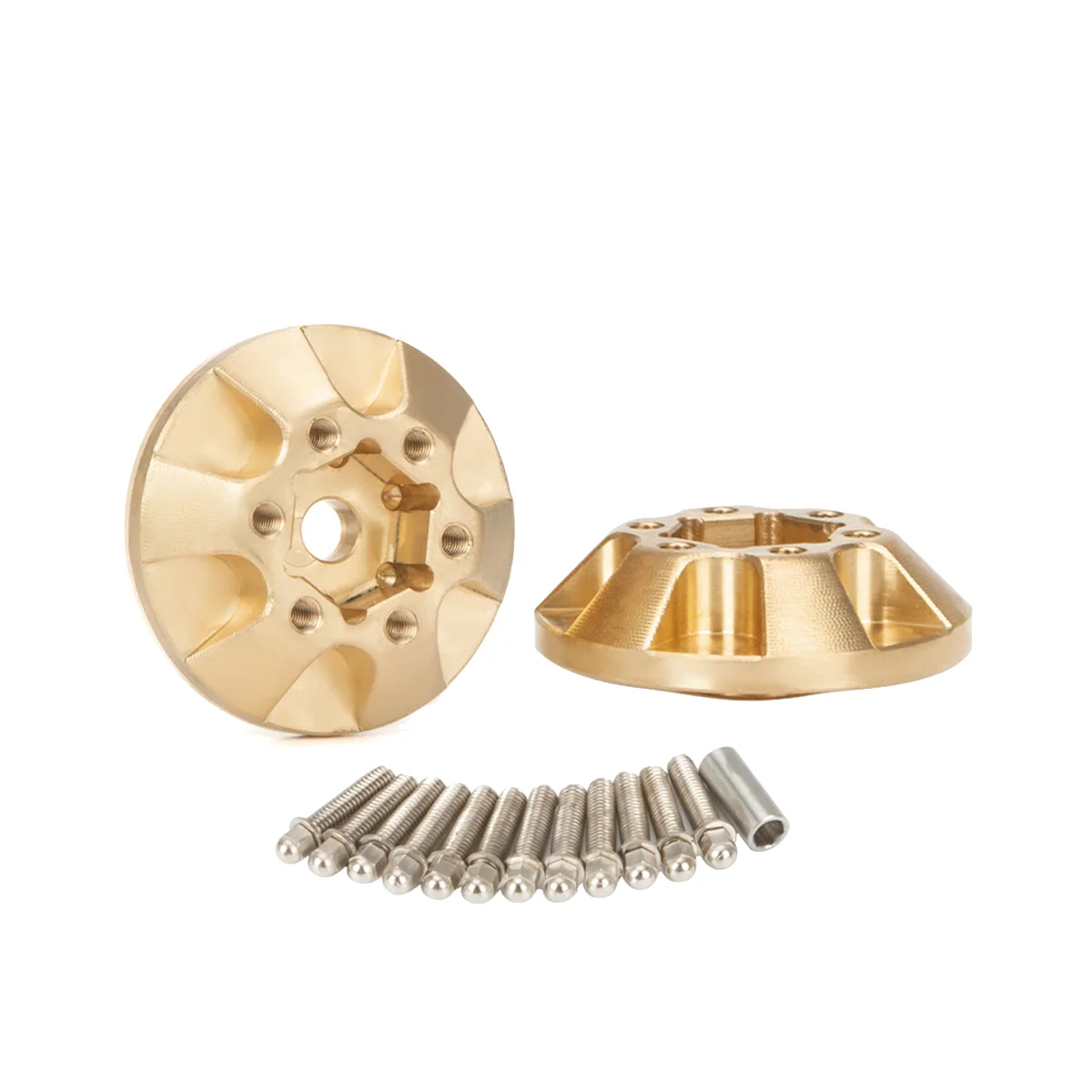 

2PCS Brass Internal Counterweight for 1.9 Inch Wheels Rims 1/10 Axial SCX10 TRX4 Rim Hub Parts,Widen By 3Mm