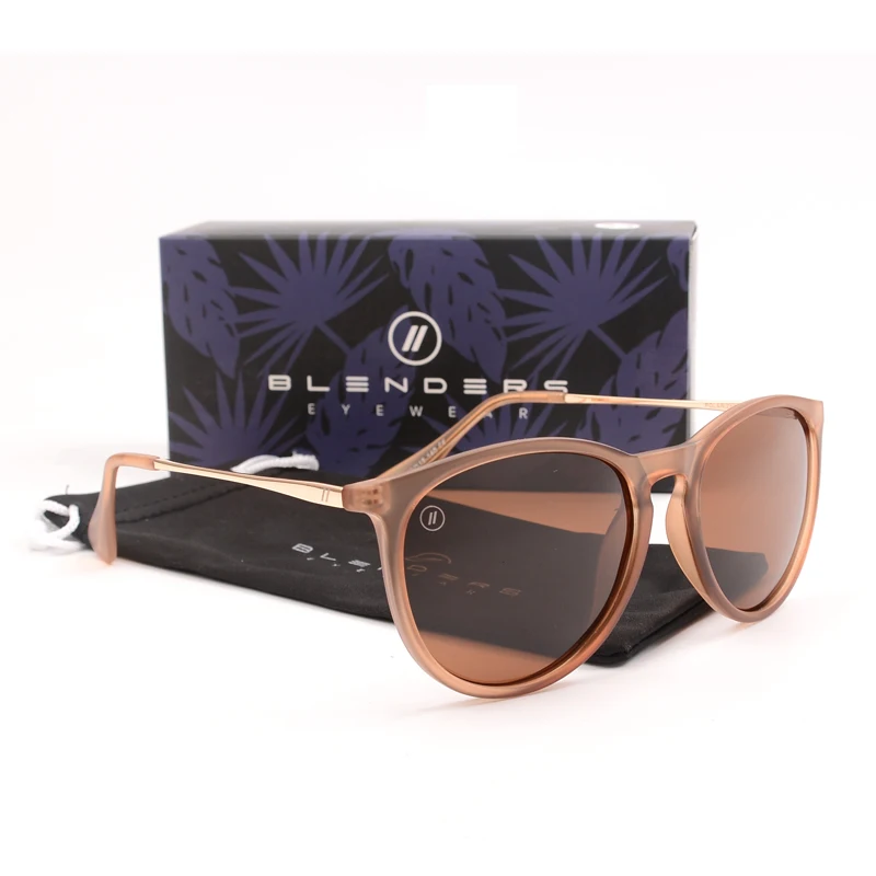 Vintage Blue Mirror Polarized Square Sunglasses
