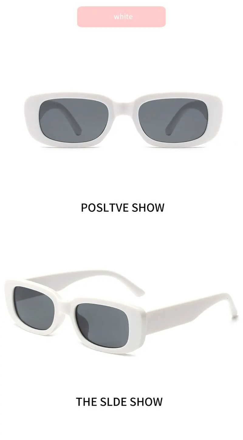 Kleine Sonnenbrille mit quadratischem Rahmen, Vintage-Mode, schmaler quadratischer Rahmen, UV400-Schutz, Autofahrerbrille_voghion.com