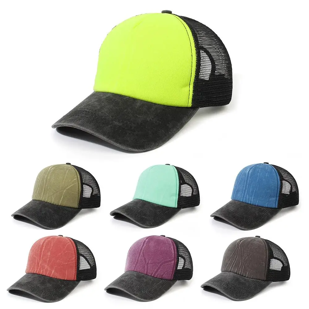 

Unisex Mesh Hip Hop Adjustable Distressed Baseball-Cap Snapback Hat Baseball Cap Trucker Cap