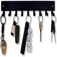simple Metal key holder home wall hooks organizer door entryway hallway kitchen wall bedroom decor rack with 9 hook 1