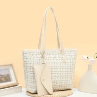 Simple solid color temperament women's bag, trendy versatile shoulder tote bag, light and fashionable shoulder women's bag