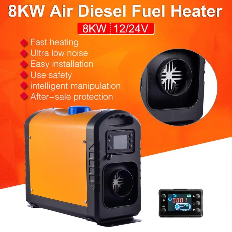 

2KW 8KW For Webasto Autonomous Diesel Car Heater 12V Air Parking Heater LCD Remoter Control Fuel-operated Low Noise RV Warmer