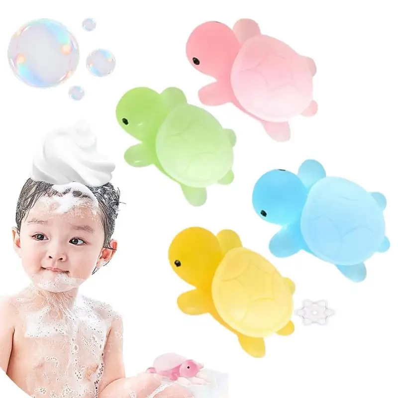 Little Turtle Handmade Essential Oil Soap 4 Pieces Ofcute Little Turtle Moisturizing Soap Children's Cleansing Bath