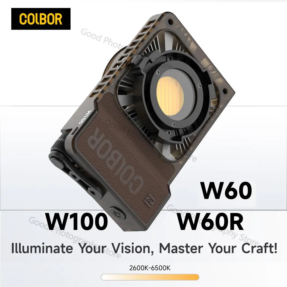 

COLBOR W60 W60R 65W COB LED Light W100 100W Portable Pocket Light for Outdoor Video Shooting 2600-6500K Handheld Lighting