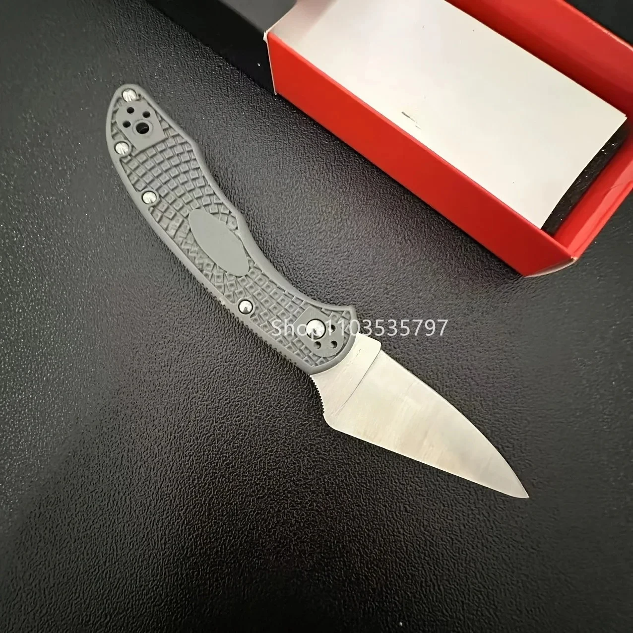 C11 Tactical Folding Knife with Nylon Handle, Spear Point Stainless Steel Blade for Outdoor Camping & Survival EDC Pocket Knife 4