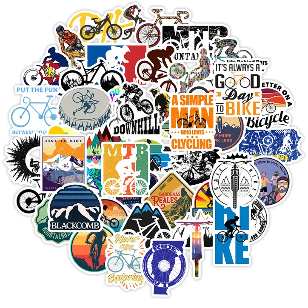 

10/50PCS Mountain Bike Stickers Waterproof Outdoor Bicycle Sticker Cool For DIY Laptop PC Phone Skateboard Luggage Pegatinas