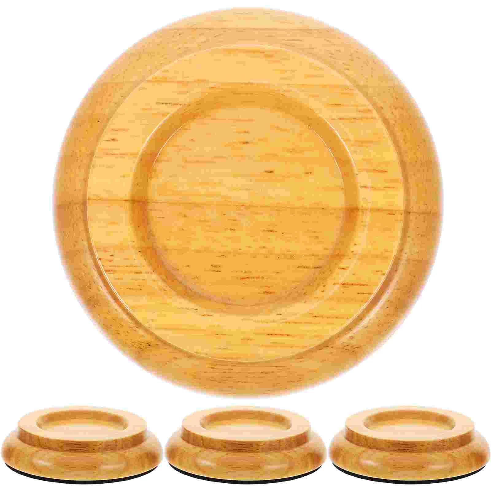 

4 pcs Wood Piano Leg Pads Upright Grand Piano Caster Cups Piano Leg Mats for Floor Protection