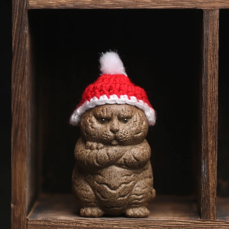 

|Small decorations, tea table, small tea, pet tea, pot cover, rough pottery tiger, interesting personality, cartoon