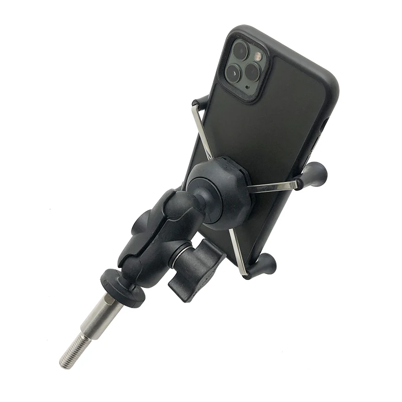 Support Téléphone Guidon Moto BMW K1600 - Noir Aluminium, Rotatif 360°, Fixation 22-25mm