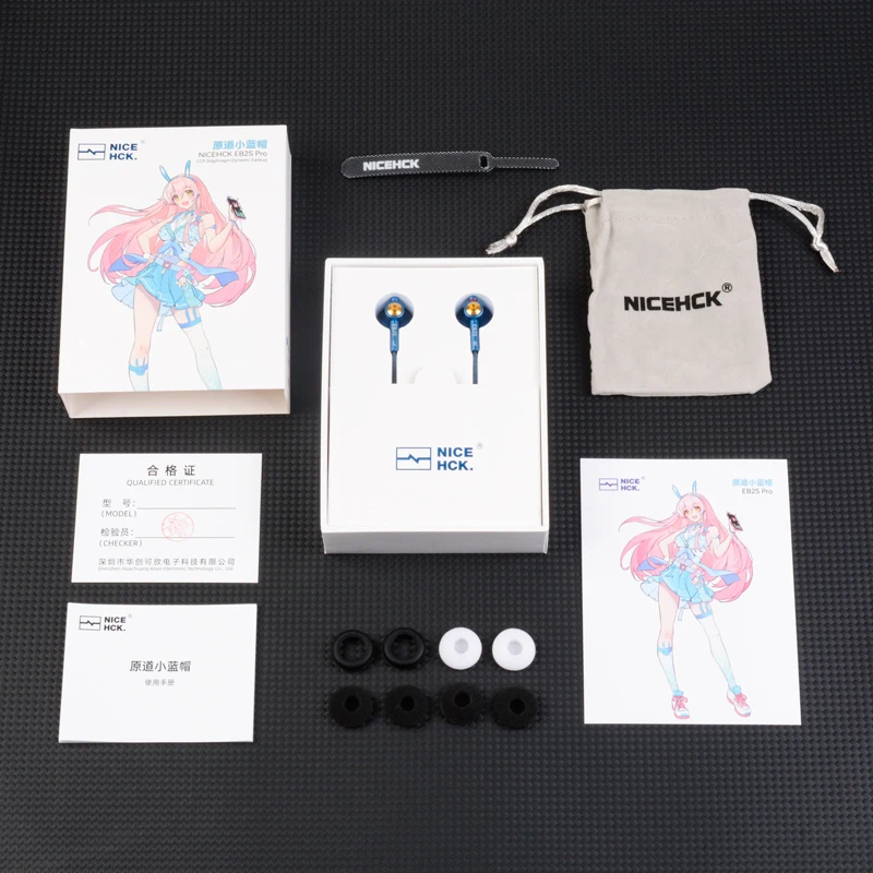 NiceHCK EB2S PRO 3.5/4.4mm Plug Headset HIFI Bass Music Earbud 15.4mm Dynamic Unit Microphone Earphone for Meeting Game IEM