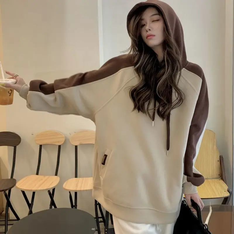 

Корейские модные серые толстовки Kpop, женские свитшоты оверсайз в стиле хип-хоп, пуловер в стиле Харадзюку, уличная одежда 90-х, винтажные тренды для пар