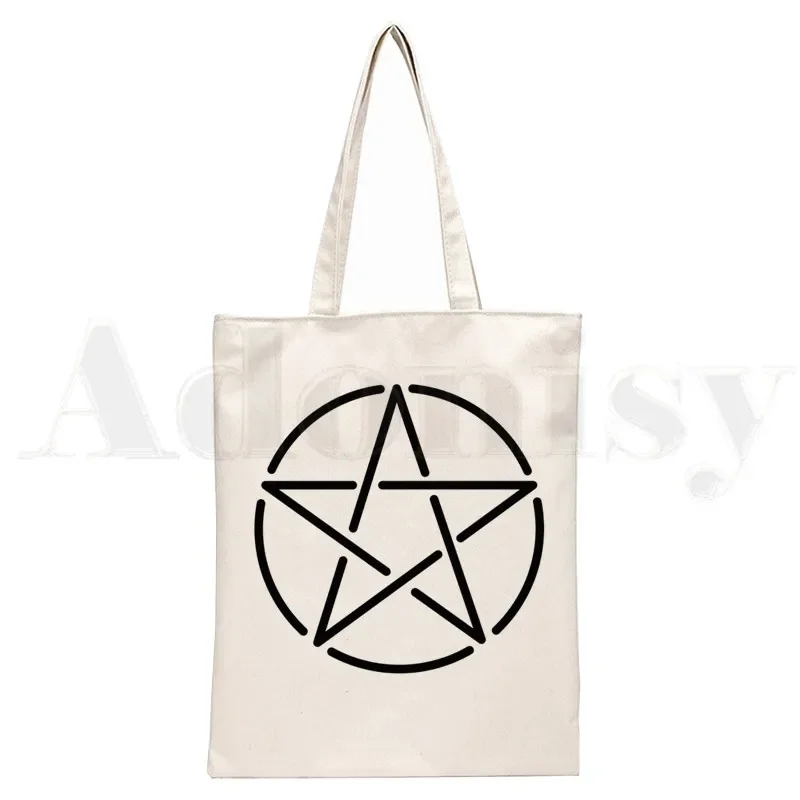 

Женская Холщовая Сумка Pentacle Wicca Witchcraft, с пентаграммой