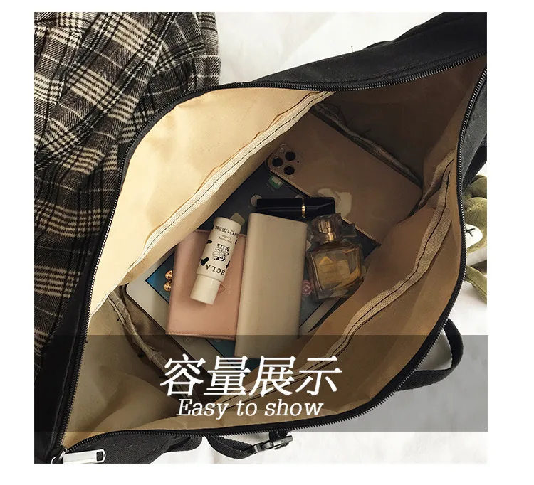 Youth Fashion Diagonal Crossbody Bag Ladies Large Capacity Canvas Handbags Shoulder Bag Solid Color Women Girls Messenger Bags 6