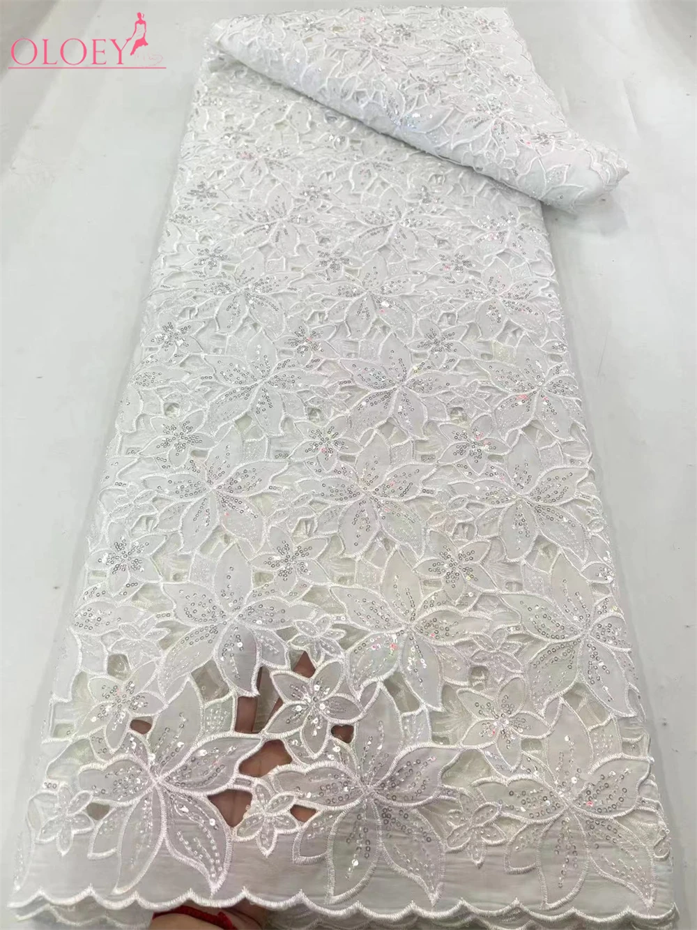 Environmentally Friendly colors  Fashion French Mesh non Fading Embroidery Fabric African Nigerian Lace Fabric For Wedding Dress