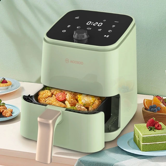 MOOSOO Air Fryer, 2 Quart Small Air Fryer Oven, with Touchscreen, Overheat  Protection, Dehydrator - AliExpress