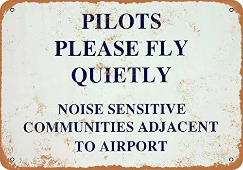 

Metal Sign - Pilots Please Fly Quietly - Vintage Look Wall Decor for Cafe Bar Pub Home Beer Decoration Crafts