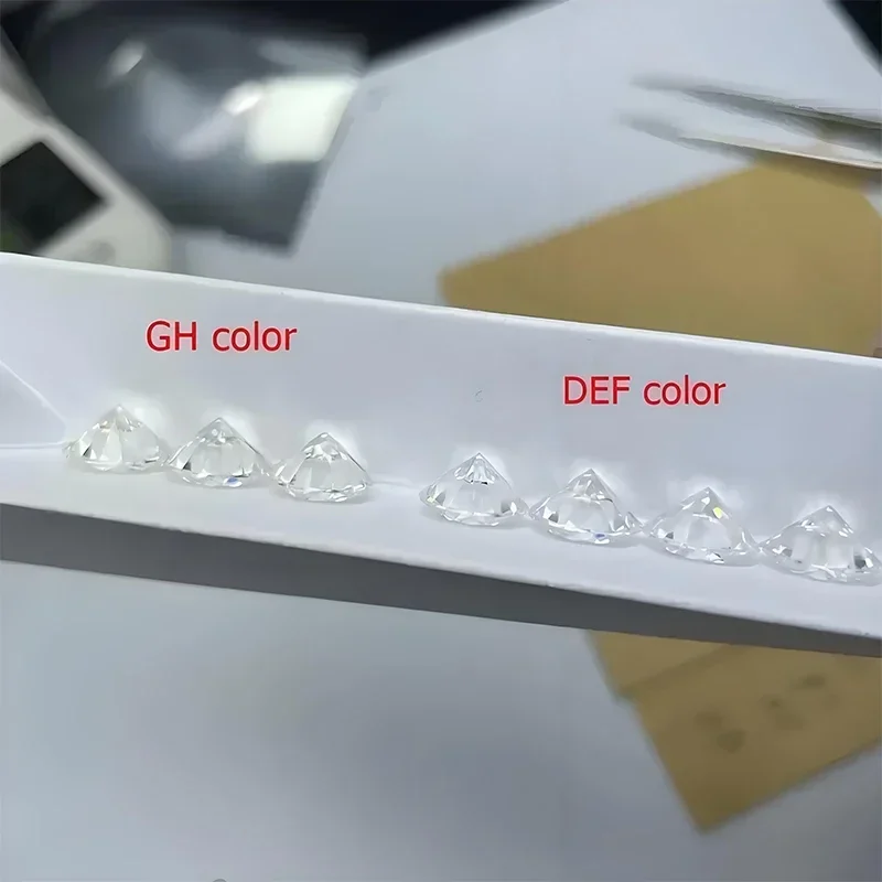 Moissanite Stone Top D Color VVS1 Round Cut 0.2-12Ct Pass Diamond Tester Gemstone Beads for Jewelry Making with GRA Certificate 4