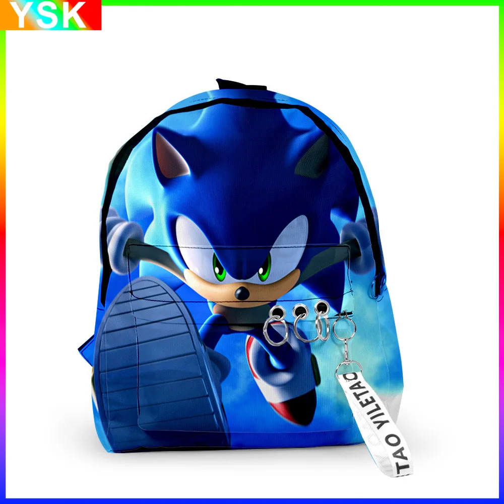 

Новое поступление, школьный рюкзак 3D Sonic, школьный рюкзак с принтом, сумка для улицы, школьная сумка с мультяшным рисунком, красивые модные аксессуары