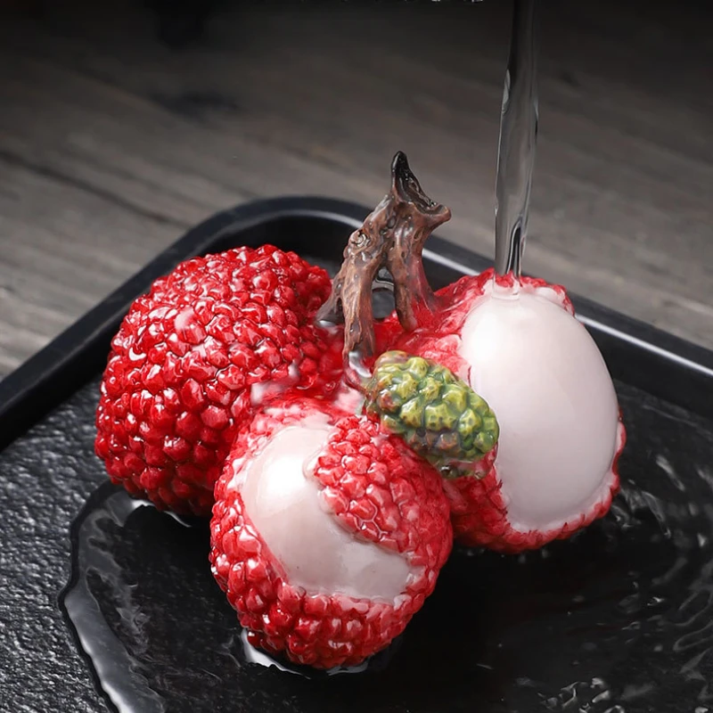Color Change Litchi Tea Pet Gong Fu Tea Ceremony Accessories Decoration for Living Room PetsTea set accessories Decoration