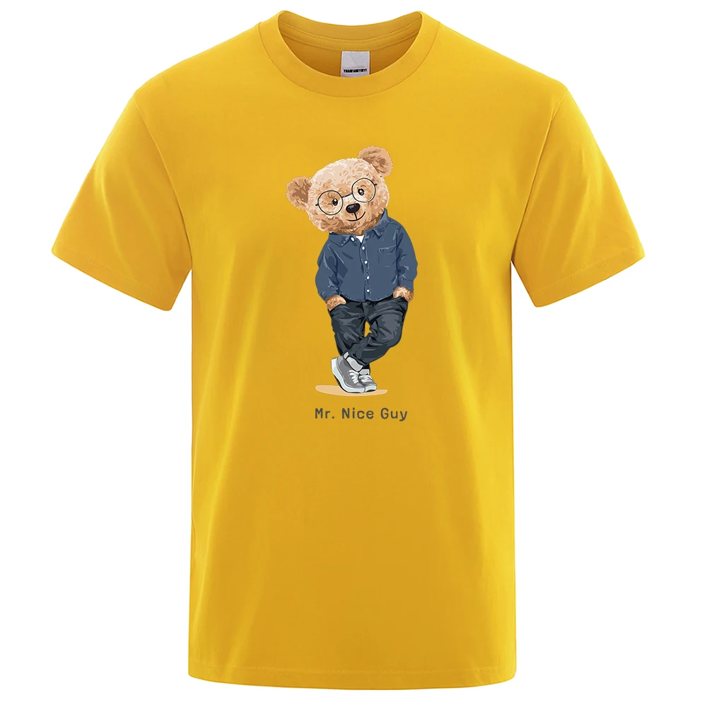T-shirt homme gentleman teddy bear oversized en coton_voghion.com