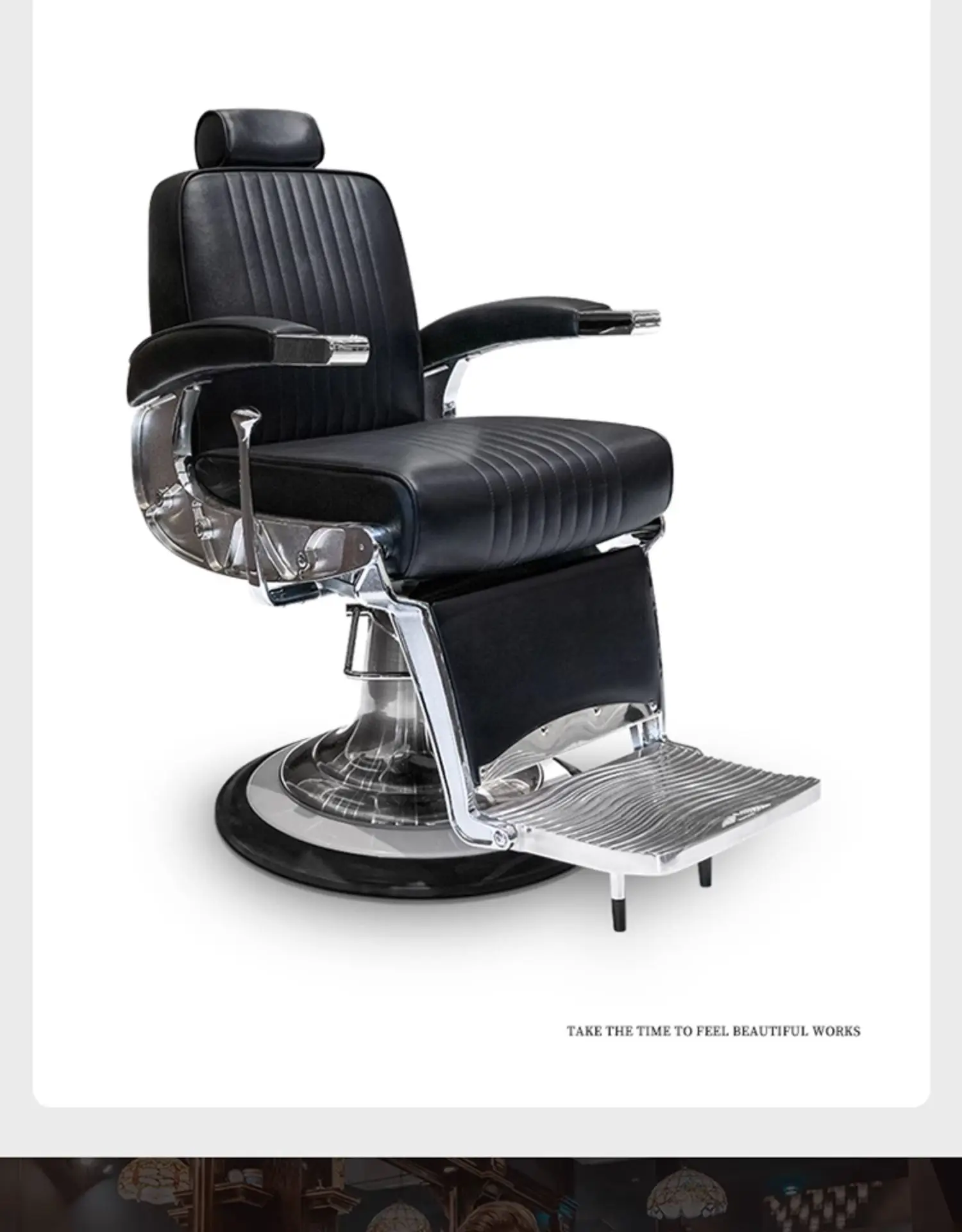 Description Picture 6 of itemSpeciality Hot Dyeing Barber Chairs Workshop Adjustable Barbershop Beauty Barber Chairs Silla Barberia Beauty FurnitureQF50BC