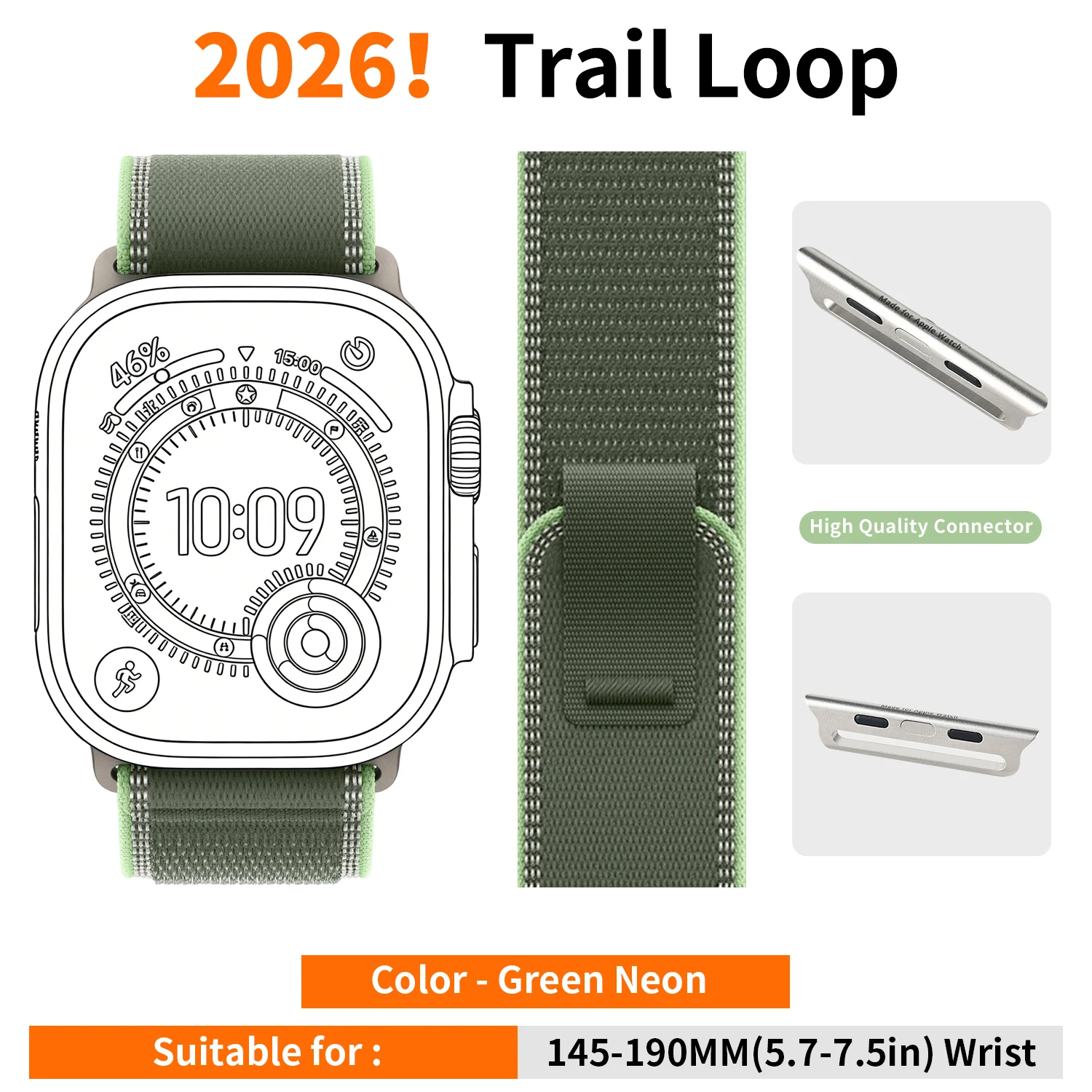 ตัวเลือกสินค้า สายนาฬิกาไนลอนคุณภาพสูง สำหรับ Apple Watch ทุกรุ่น