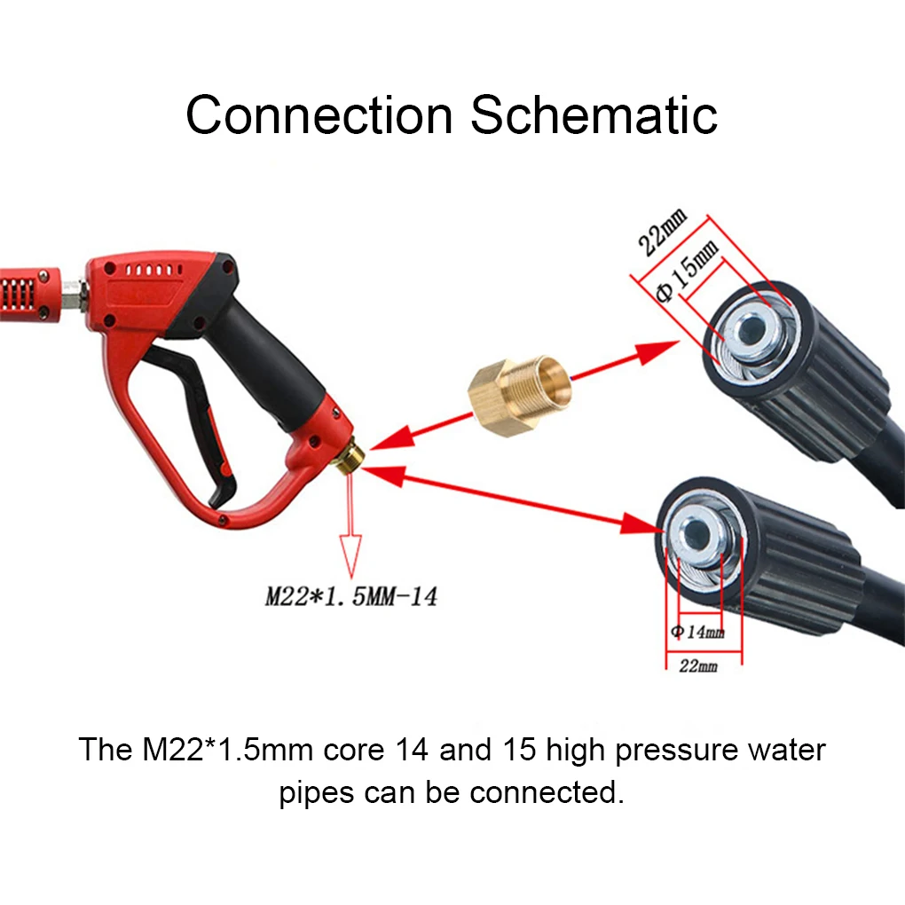 Pure copper high-pressure water gun for car washing, water gun cleaning machine, movable quick insertion cleaning gun