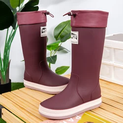 PARZIVAL High Top Men Women Rubber Boots Rain Shoes Couples Waterproof Galoshes Fishing Work Garden Rainboots Rubber Rain Shoes