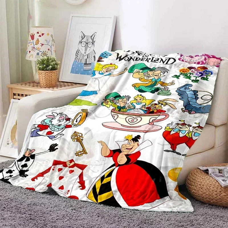 Cartoon 29 Style Alice in Wonderland Cheshire Cat Soft Flannel Blanket for Bed Bedroom Sofa Picnic,Throw Blanket for Outdoors 3D 2