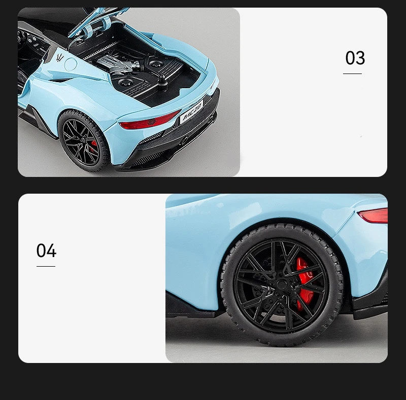 1:22 Maserati MC20 Cabrio Alloy Sports Car Model Diecast Metal