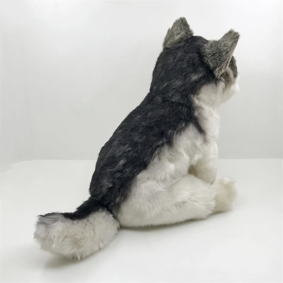 Coyote High Fidelity Anime Cute Gray Wolf Plushie Dog Plush Toys Lifelike Animals Simulation Stuffed Doll Kawai Toy Gifts Kids 3