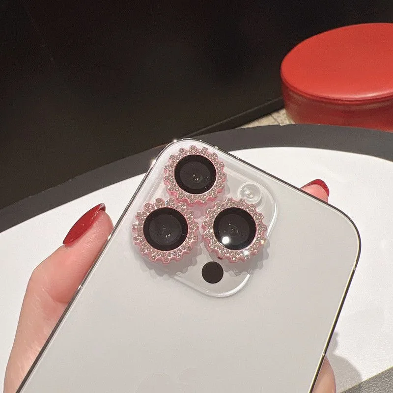 Premium Red Diamond Glass Camera Lens Protector