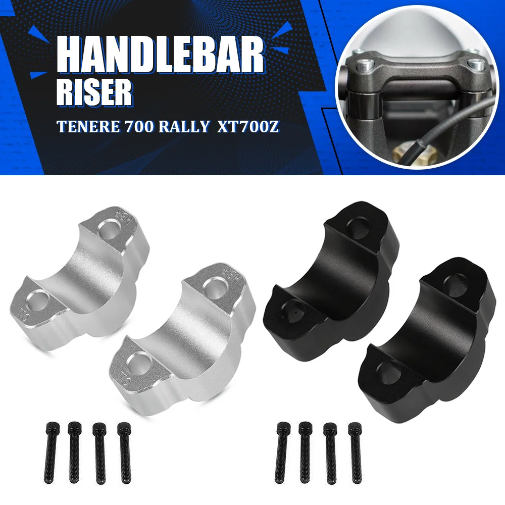 

For Yamaha Tenere 700 Rally XT700Z XTZ 700 2019 2020 2021 2022 2023 Handle Bar Riser Mount Handlebar Clamps Risers Motorcycle