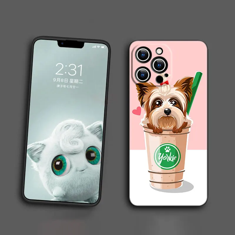 cases for iphone xr Cute Yorkshire Yorkie Puppy Phone Case for Iphone 14 13 12 Mini 11 Pro XS Max 7 8 6 6S Plus XR X SE 2020 2022 5 5S Black Cover lifeproof case iphone xr