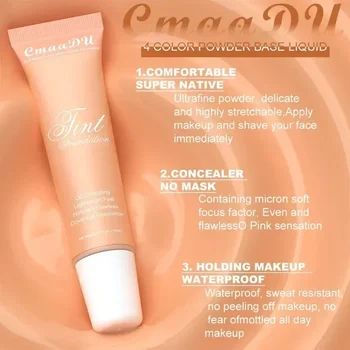Heallor Full Cover Liquid Concealer Cream Makeup Invisible Eye Dark Circles Cream Face Foundation Waterproof Make Up Base Cosmet - Thumbnail 4