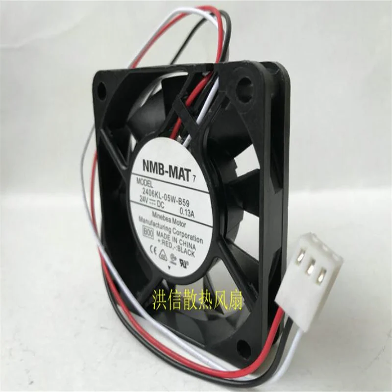 2406KL-05W-B59 Cooling Fan 24V 0.13A - 60x60x15mm 3-Wire DC Fan For Electronics & Computers