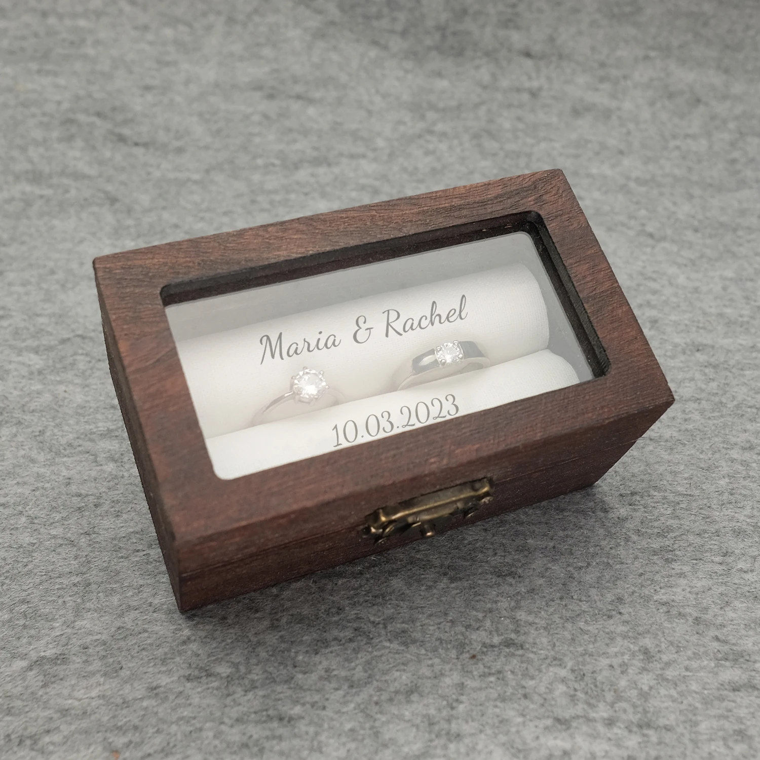 Wedding Ring Box Personalised Engagement Ceremony Box