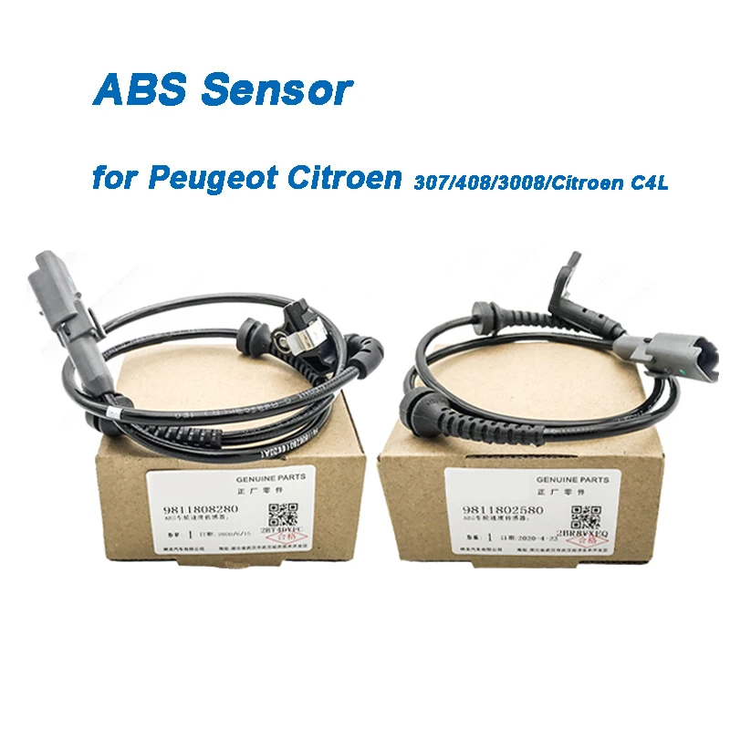 

Датчик скорости переднего и заднего колеса для Peugeot 308 408 3008 Citroen C4L, Автомобильный датчик скорости, линия контроля 9811802580 9811808280