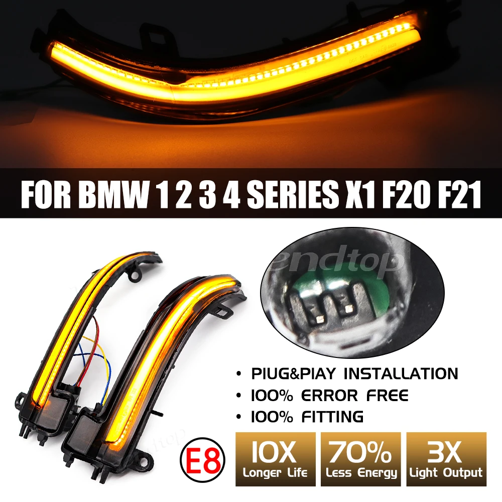 

2 шт., динамический фонарь для BMW 1 2 3 4 серии X1 F20 F22 F30 F34 F32 E84 i3