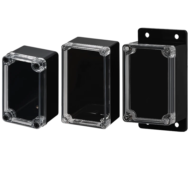 Electrical Junction Box Clear Cover Waterproof ABS Plastic With Transparent Lid