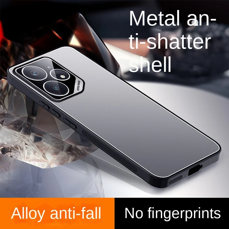 Enhanced Aluminum Alloy TPU Anti-Slip Phone Case with Integrated Soft Lens Protection